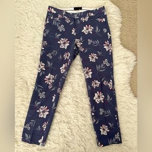 Banana Republic Floral Sloan Dress Pants Mid-rise Curvy Fit